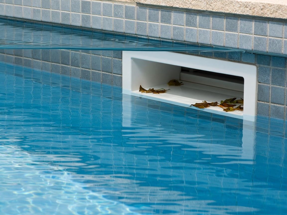 Clean pool waterline and skimmer