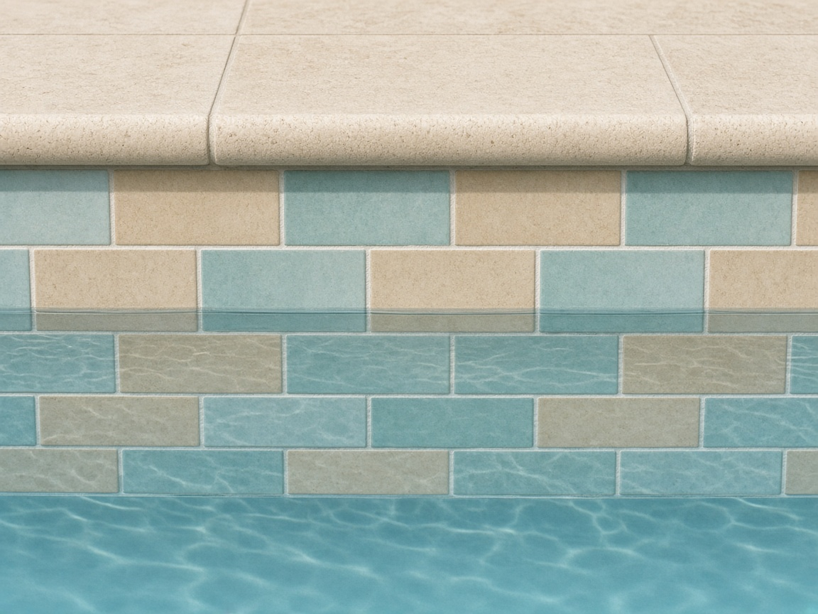 Pool tile and coping after a clean reset